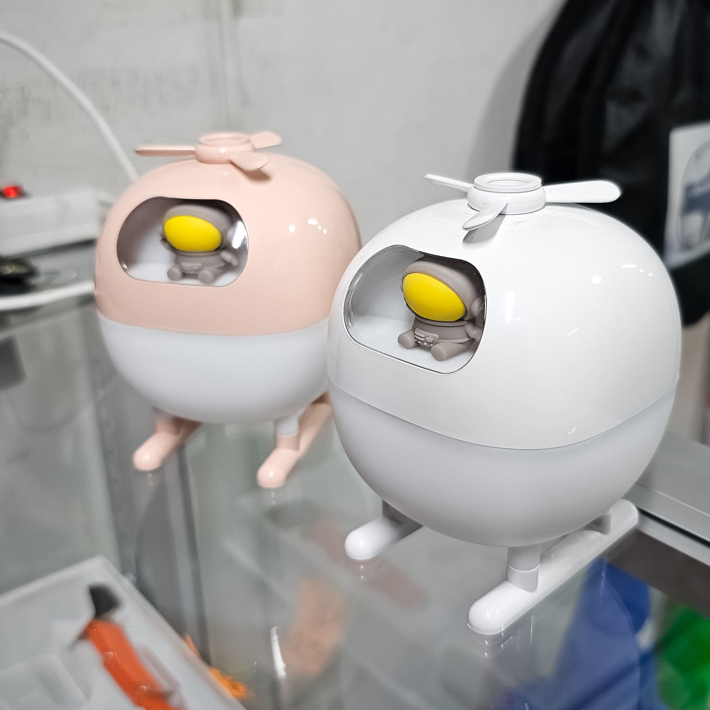 Humidificador Kawaii Helicóptero Con Luz LED – Difusor H2O Para Aromaterapia Y Decoración De Espacios