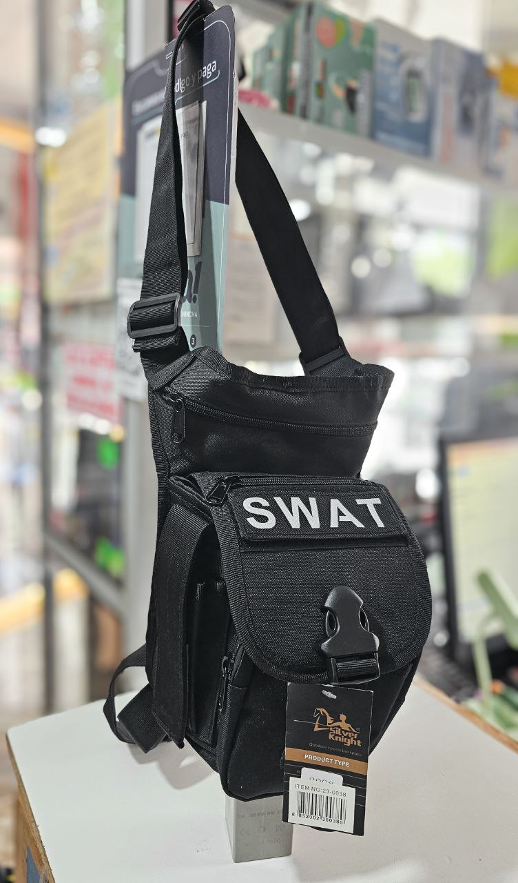 Piernera Táctica SWAT Muslera – 8 Compartimentos Ajustables Para Actividades Al Aire Libre