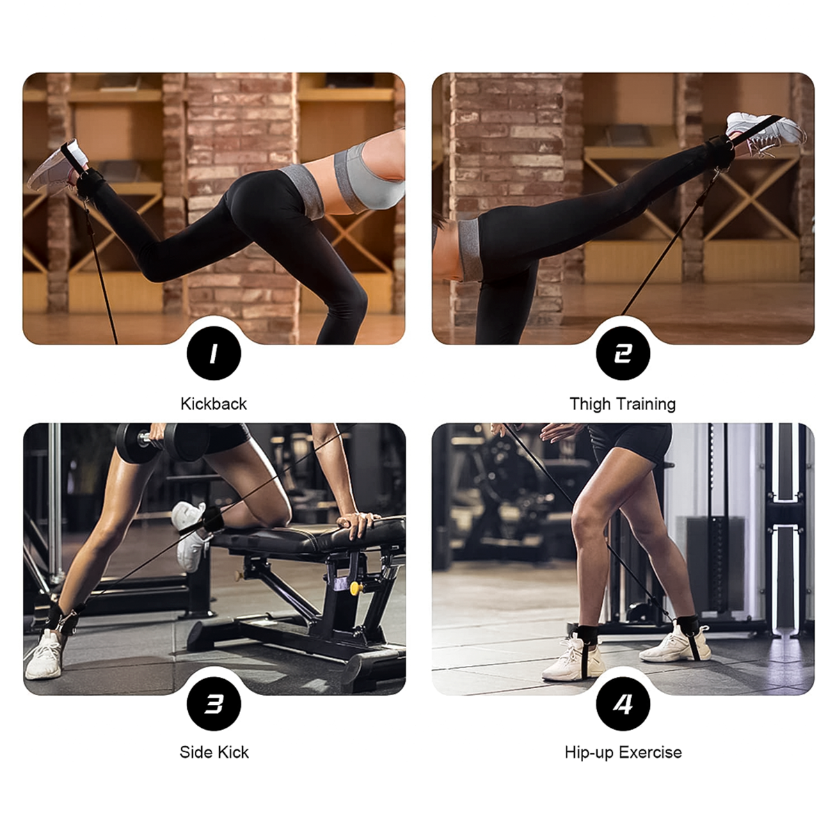 Acople de Patada para Tobillo Valeo – Talonera Acolchada para Polea y Ejercicios de Glúteo