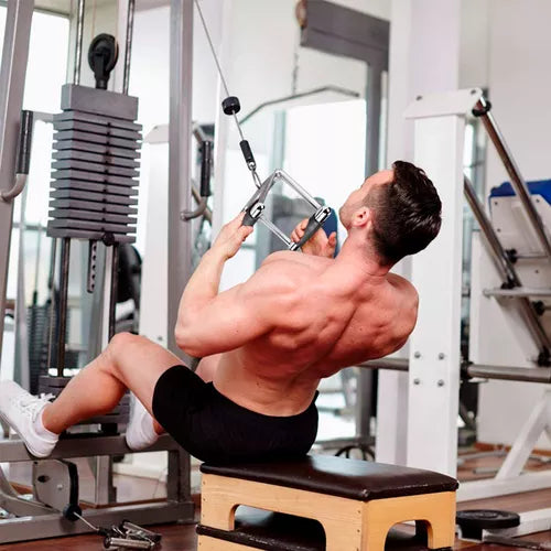 Acople Agarre Triangular Remo 360° Para Polea – Mango De Goma Moleteado Y Eje Giratorio Cromado