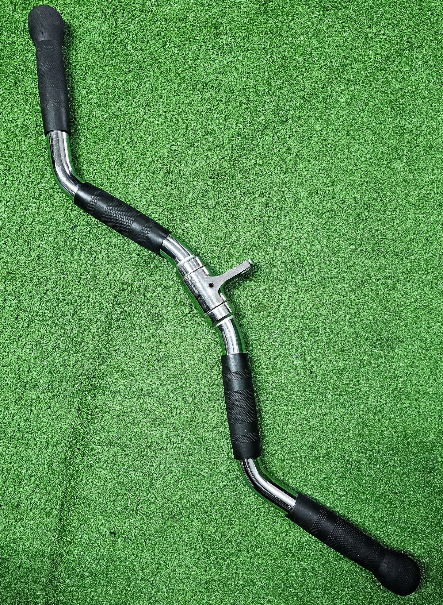 Acople Agarre W Para Polea 75 Cm – Barra Curva De Tracción Cromada Con Mango Antideslizante