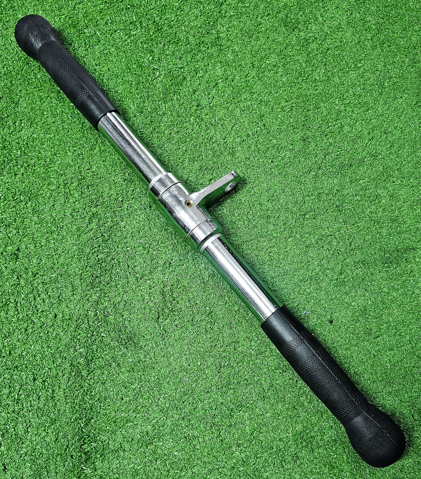 Acople De Polea Recto 51 Cm – Barra De Gimnasio Cromada Con Mango Antideslizante