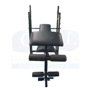 Banco De Pecho Con Rack Regulable Multifuncional Predicador Gym – Banco Ajustable Para Ejercicios De Pecho, Piernas Y Bíceps