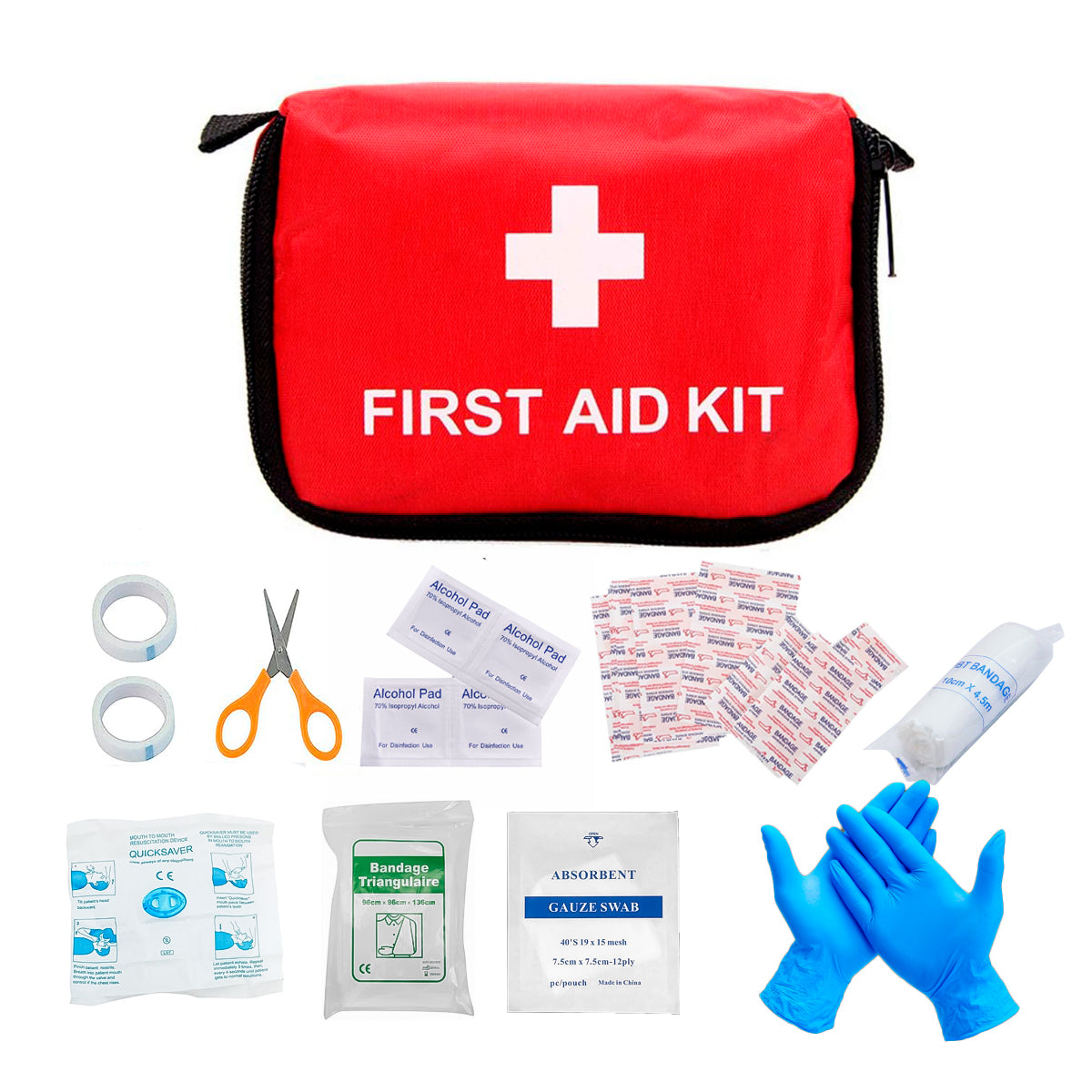 Botiquín Portátil De Primeros Auxilios 34 Piezas – Compacto Y Completo Para Emergencias