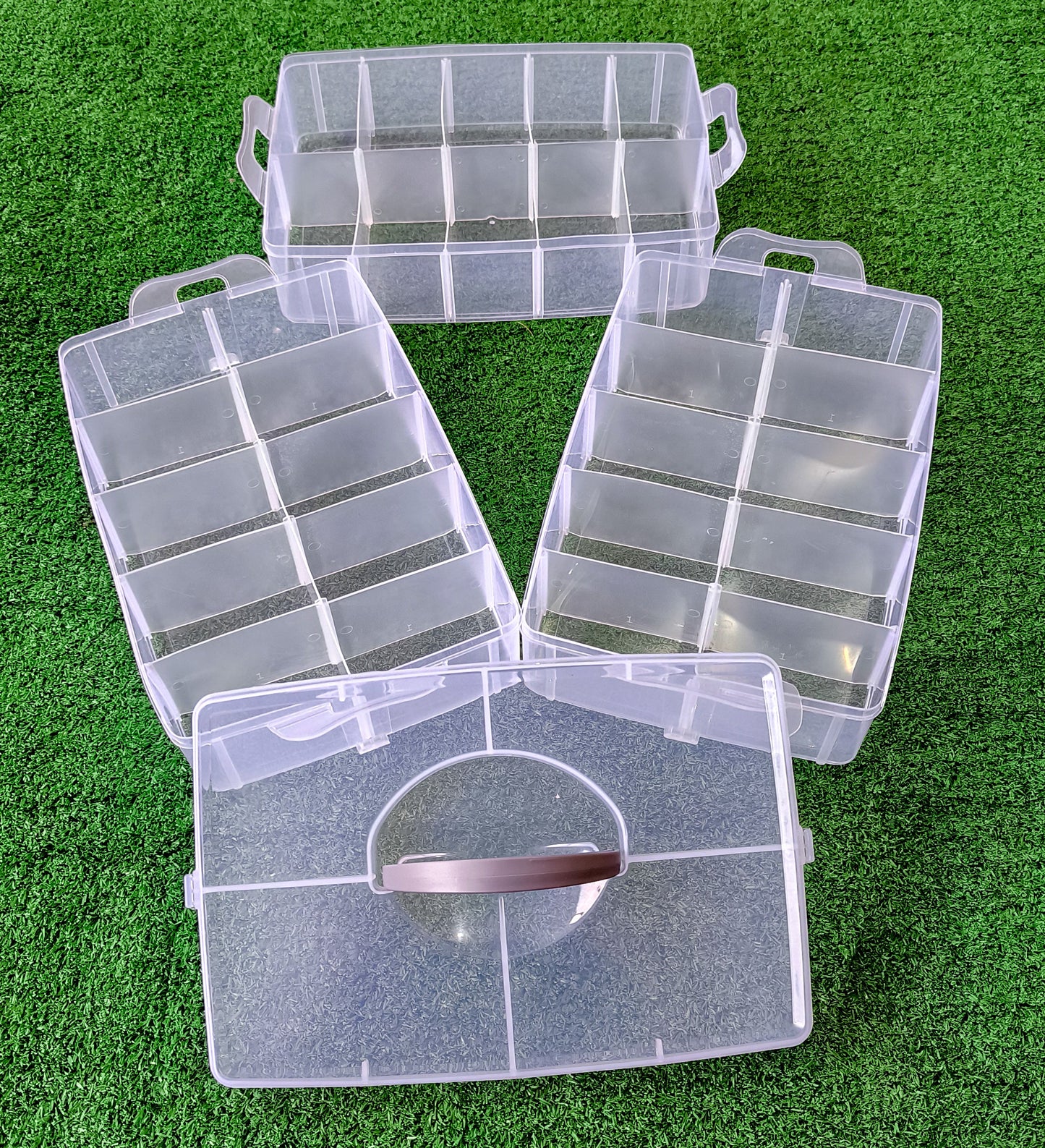 Caja Organizadora De Plástico Con 3 Niveles Y 30 Compartimentos Ajustables – Apilable, Portátil Y Multifuncional