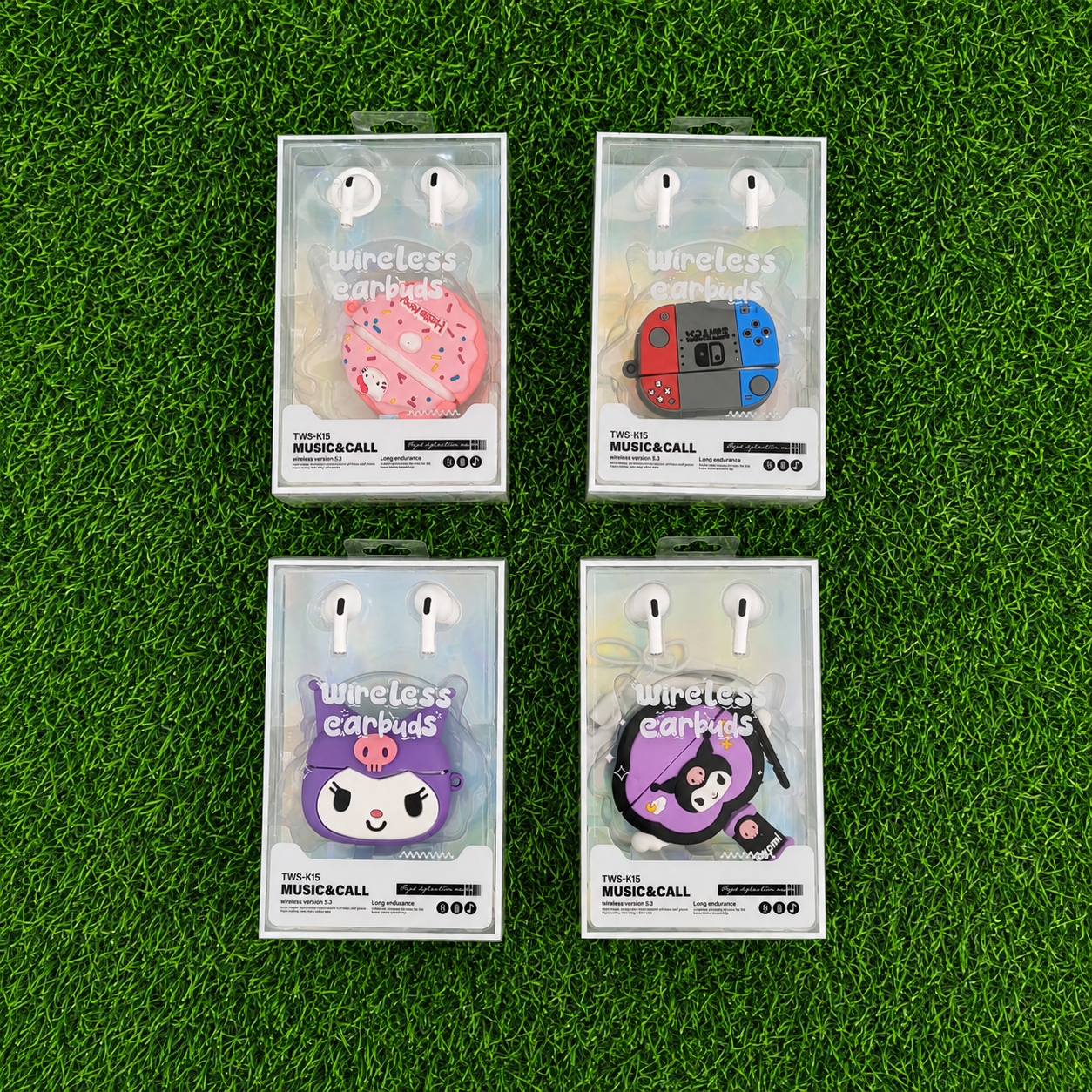Audífono Bluetooth Estuche Cancelación Ruido – Diseños Kawaii Como Coca Cola, Kuromi, Nintendo Y Más