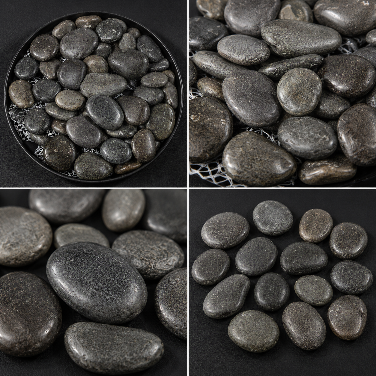 Piedras Decorativas Negras Pulidas 593-26 – Para Jardines, Acuarios Y Decoración Del Hogar