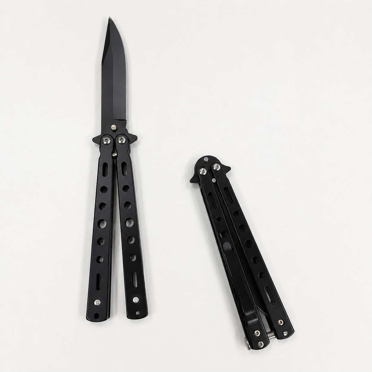 Navaja Mariposa Balisong De Acero – Plegable Con Seguro Para Trucos Y Colección