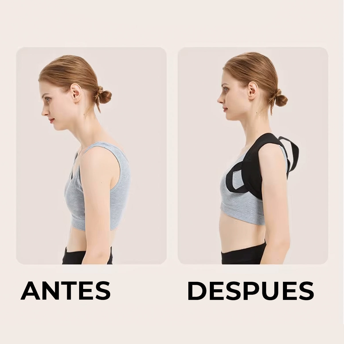 Corrector De Postura Lumbar En 8 – Soporte Ergonómico Elástico Para Espalda Y Hombros