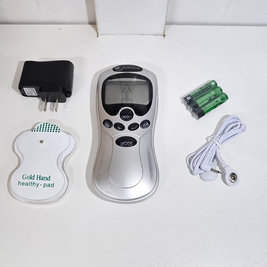 Electroestimulador Digital Portátil 2 Electrodos – Masajeador Con Pantalla LCD Y 8 Modos