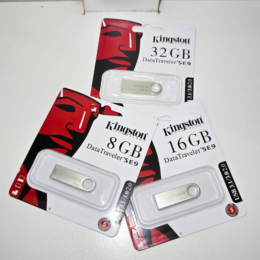 Flash Memory Usb Kingston Se9 – Diseño Metálico Sin Tapa, Usb 2.0/3.0 De Alta Velocidad