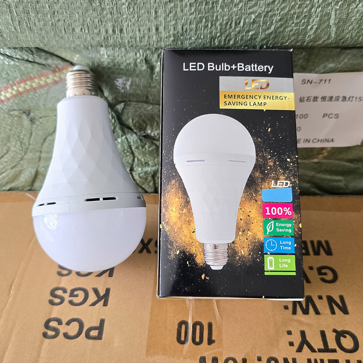 Foco LED Recargable De Emergencia De 7W 9W 12W Y 15W – Bombillo Económico Con Encendido Por Contacto De Dedos