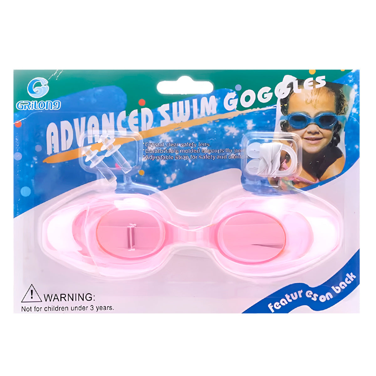Gafas De Natación Infantil Con Tapones Y Clip Nasal – Lentes Antiempañantes Y Ajuste Cómodo Para Niños