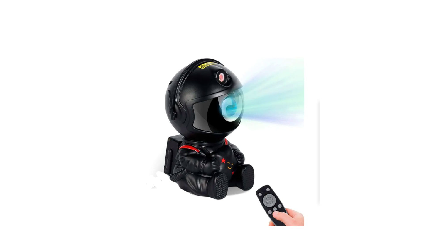 Proyector Led Galaxia Astronauta – Luz Nocturna Decorativa Con Control Remoto Y Stickers