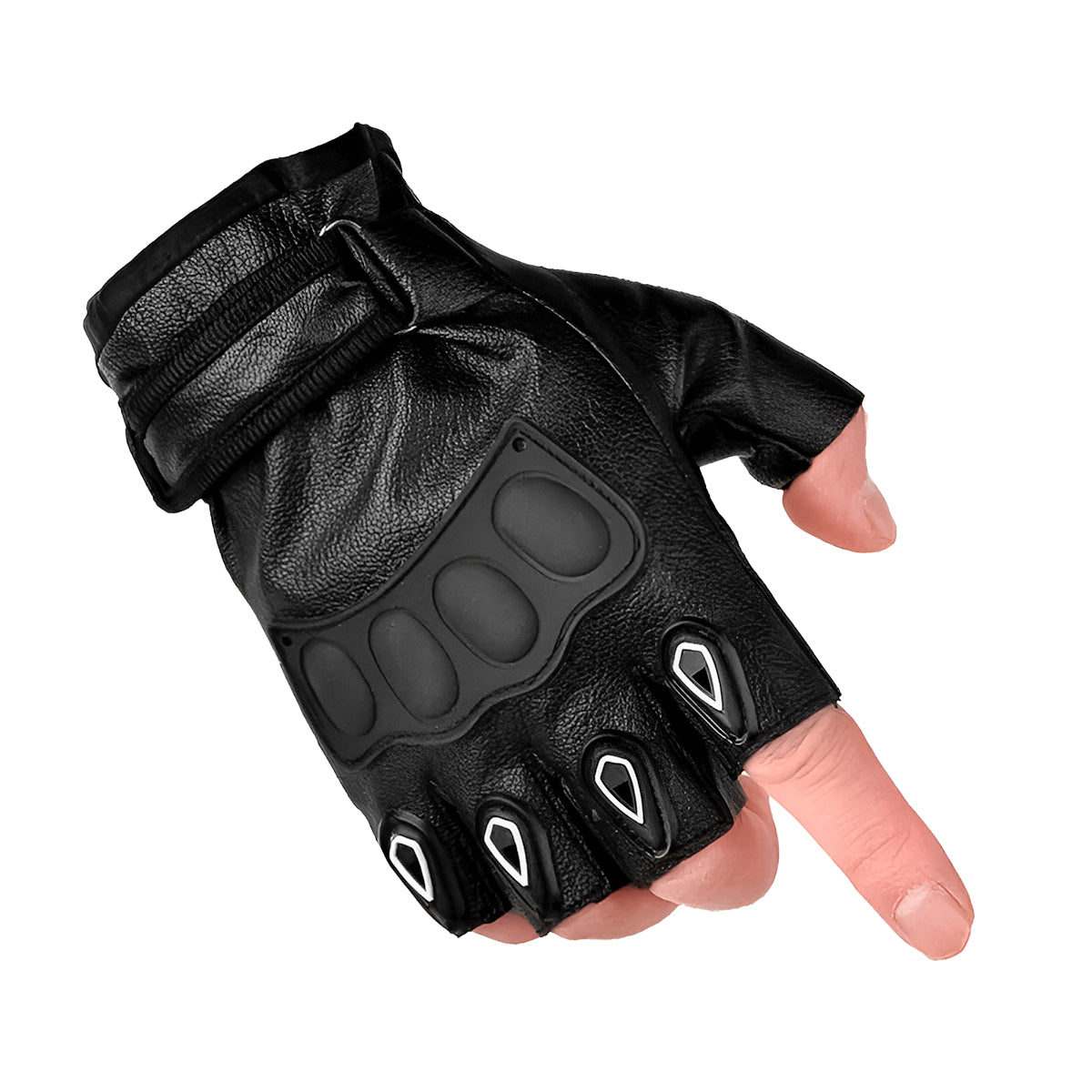 Guantes Moto Medio Dedo con Protección y Antideslizantes