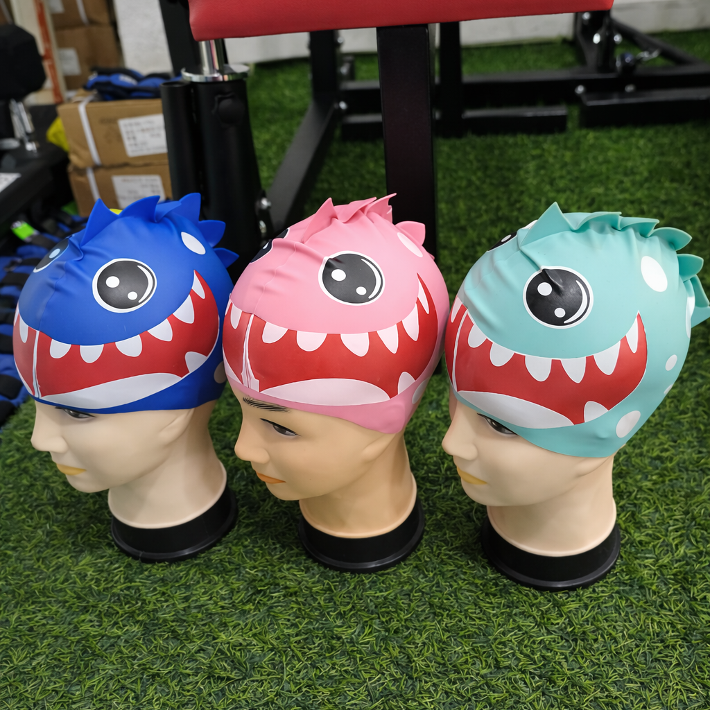 Gorro De Natación Infantil De Silicona – Diseño Animado Antideslizante Y Elástico Para Niños