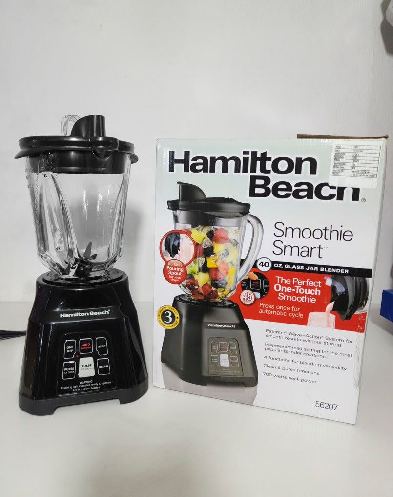 Licuadora Hamilton Beach 56207 700W – Tritura Hielo Con Jarra De Vidrio Y Función AutoSmoothie