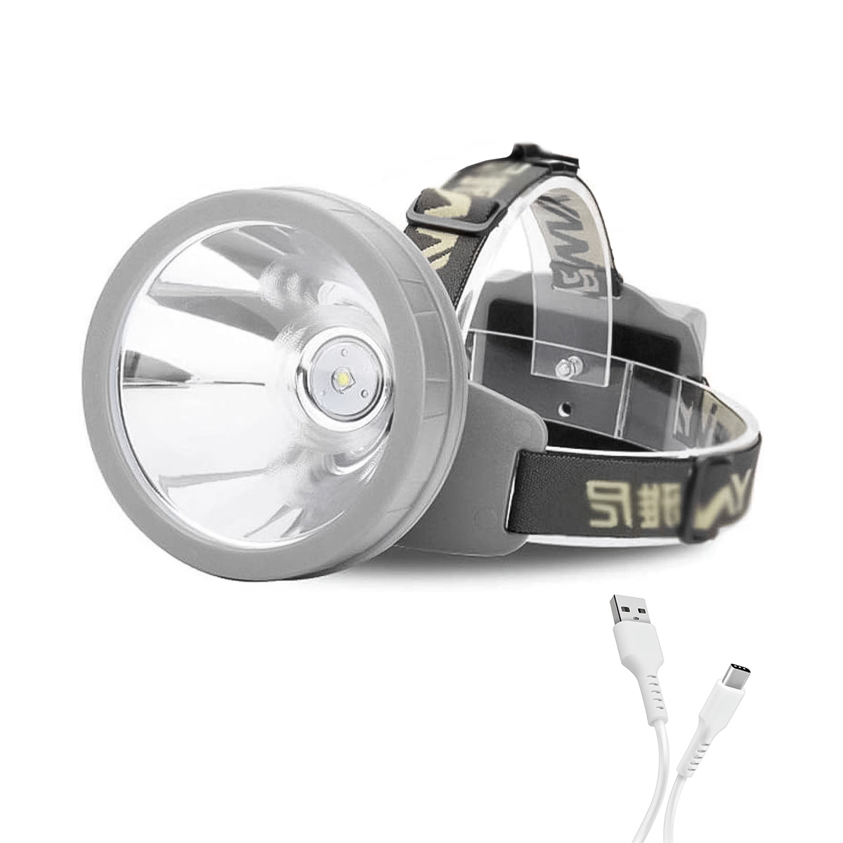 Linterna Frontal Led Recargable Con Power Bank – Alta Potencia, 3 Modos De Luz Y Cable Usb Incluido