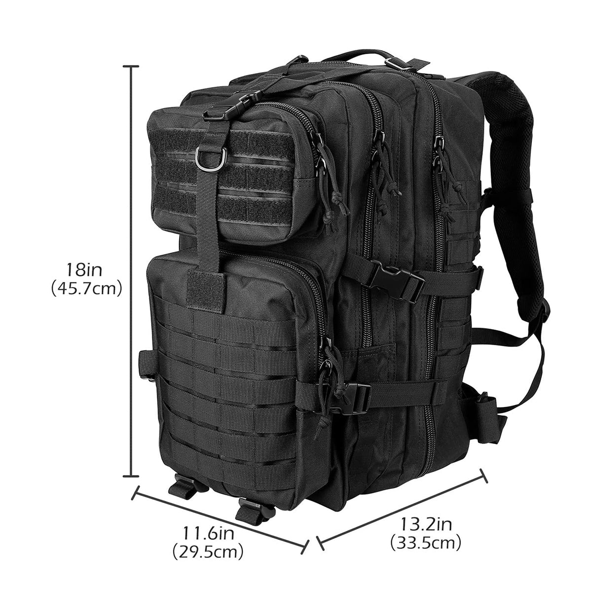 Mochila Táctica 45L Bandera Camping Y Senderismo – Con Sistema MOLLE Y Múltiples Compartimentos Para Uso Militar O Outdoor