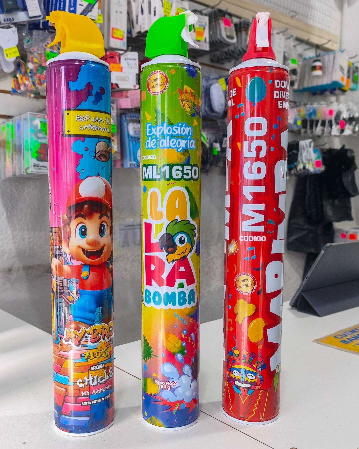Espuma De Carnaval Extra Grande 710 G Aroma A Chicle – Carioca No Mancha Para Fiestas Y Eventos Familiares