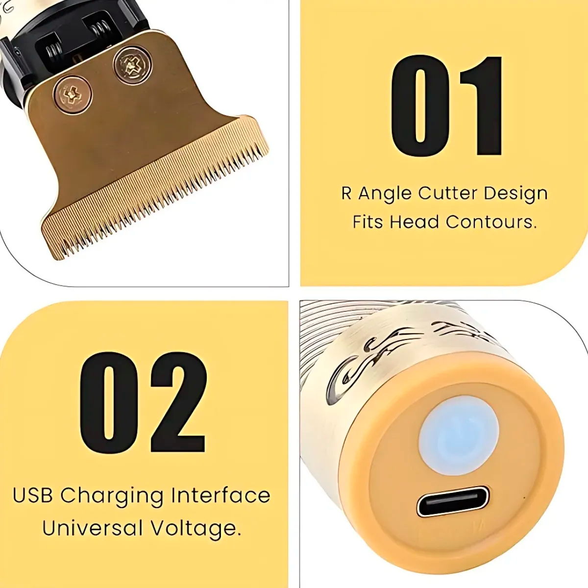 Afeitadora Inalámbrica 3 En 1 Dragon Recargable Con Cortadora, Afeitadora Y Naricera + 4 Alzas