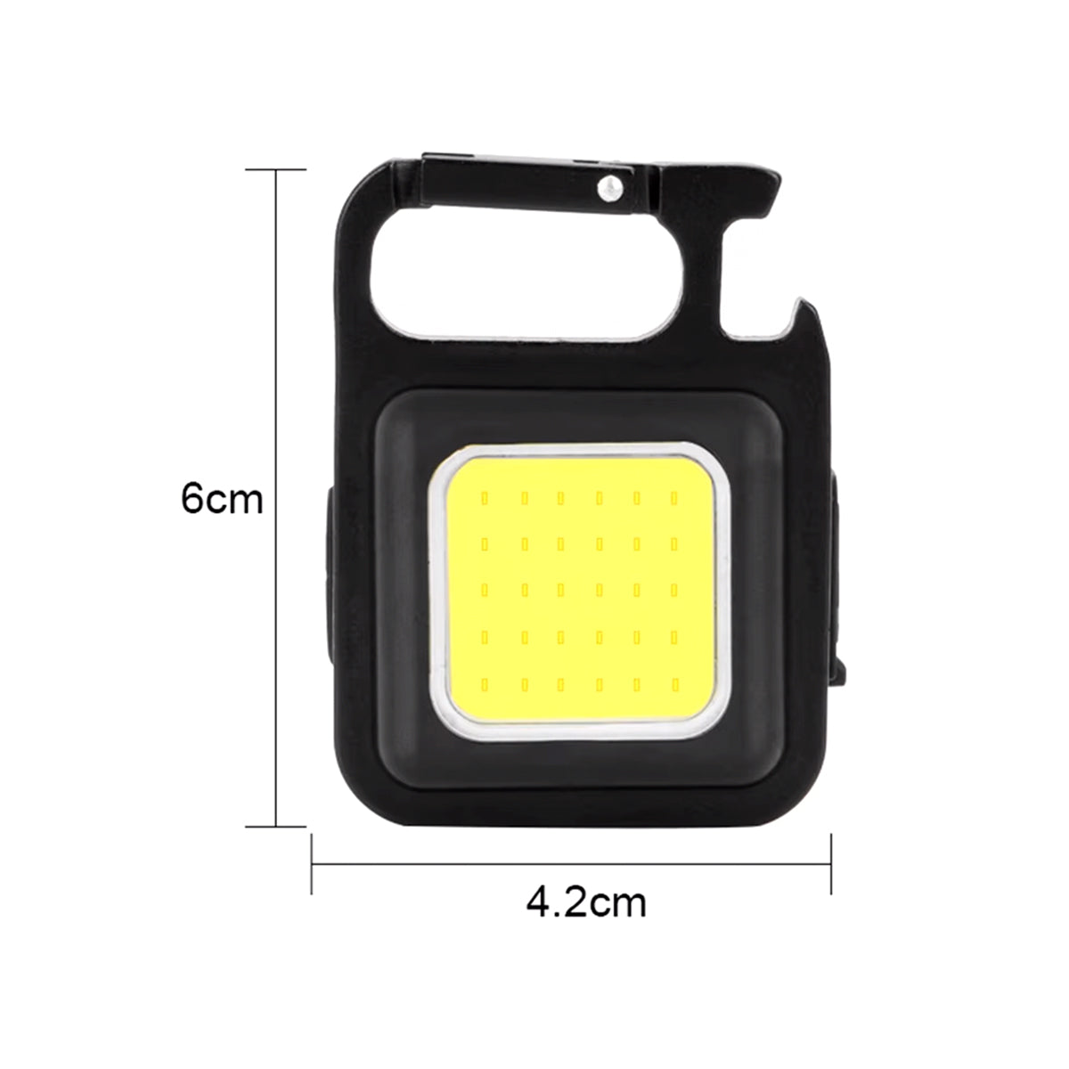 Mini Linterna Reflector LED Recargable Portátil – Llavero Impermeable De 800 Lúmenes Con Base Magnética Y Abrebotellas