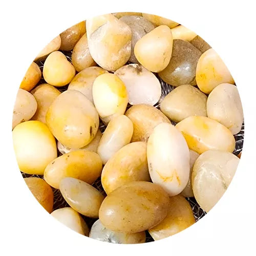 Piedras Decorativas Amarillas Pulidas 593-27 – Para Jardines, Acuarios Y Decoración Del Hogar