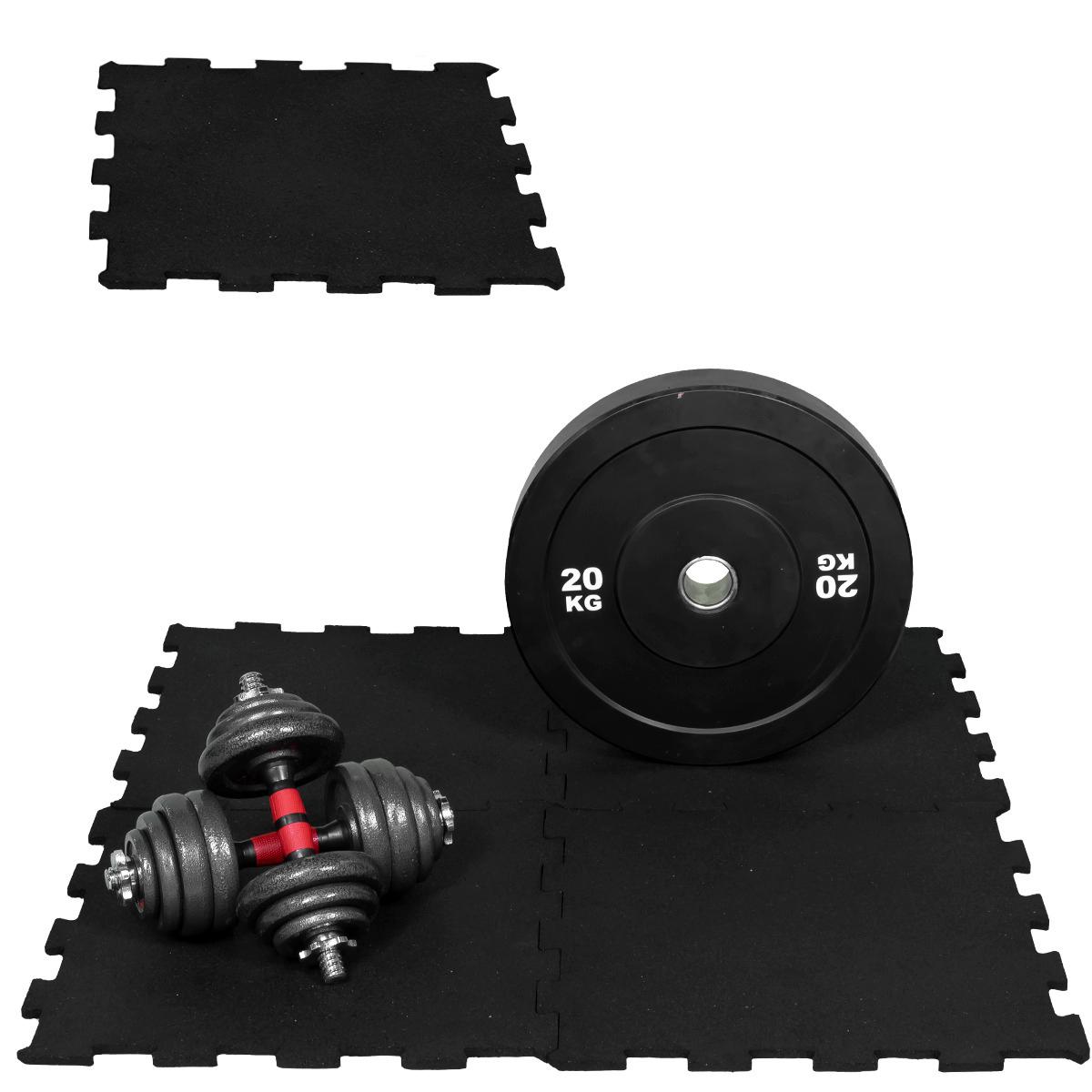 Piso De Caucho 11mm Gym Antideslizante – Baldosa Protectora Para Pesas Y Entrenamiento En Casa O Gimnasio