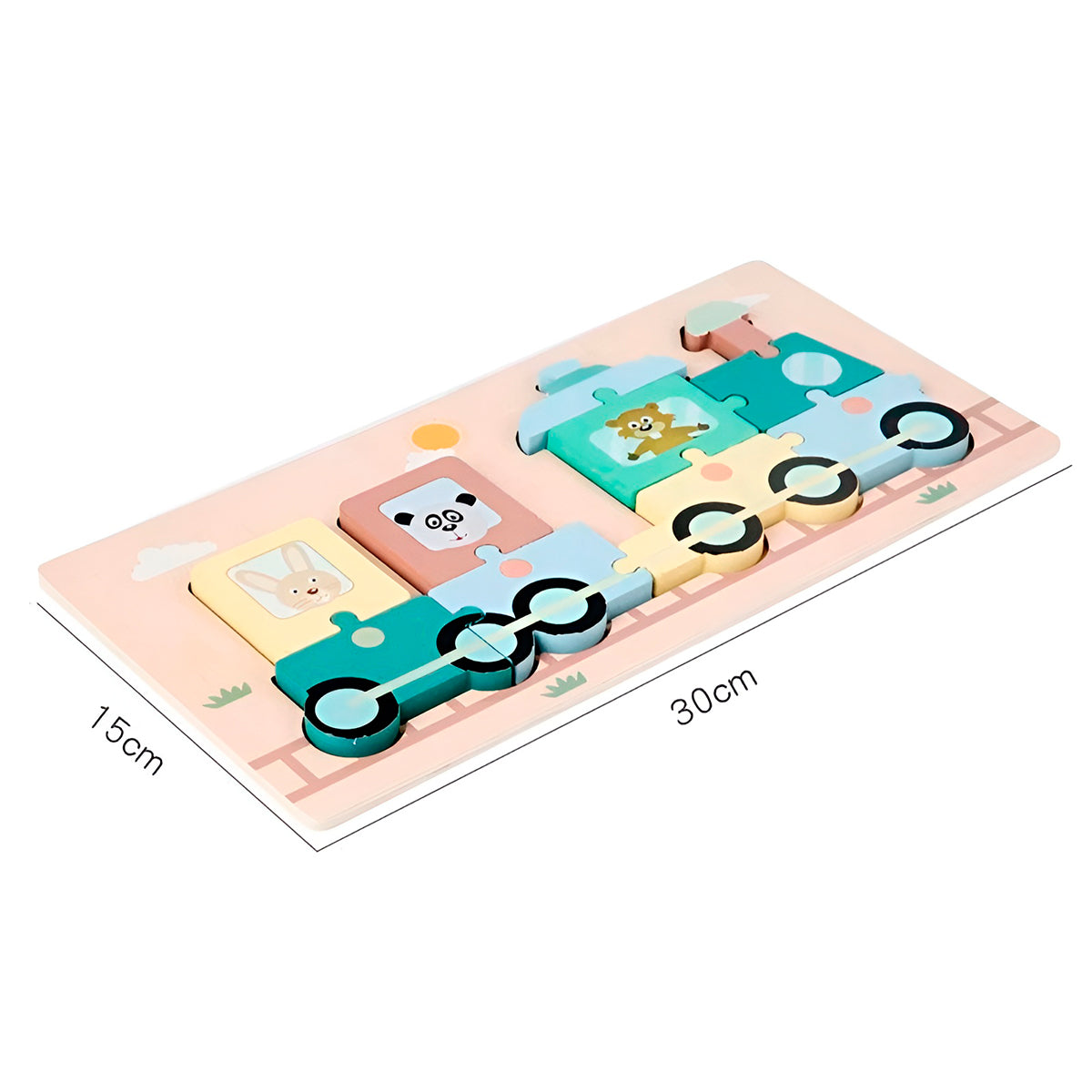 Rompecabezas De Madera 3D Para Niños – Figuras Didácticas De Animales, Transporte Y Personajes