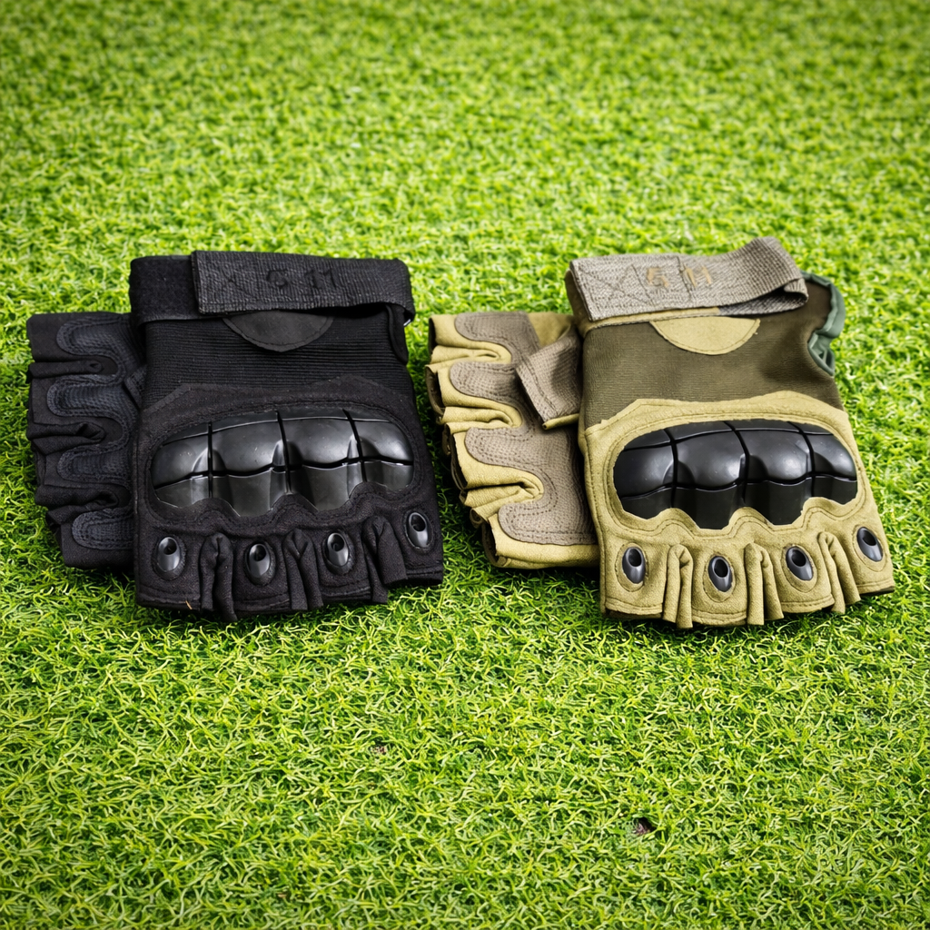 Guantes Tácticos 5.11 Cobra Medio Dedo Militar – Protección Rígida En Nudillos Con Palma Antideslizante Y Cierre Ajustable