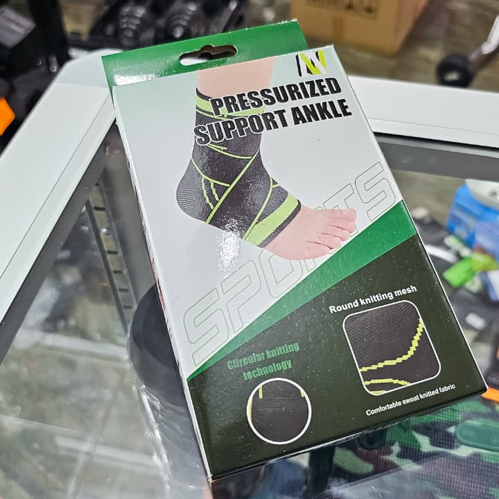 Tobillera Talonera Deportiva Ajustable Con Compresión – Soporte Elástico Para Tobillo Con Vendaje Cruzado Y Velcro