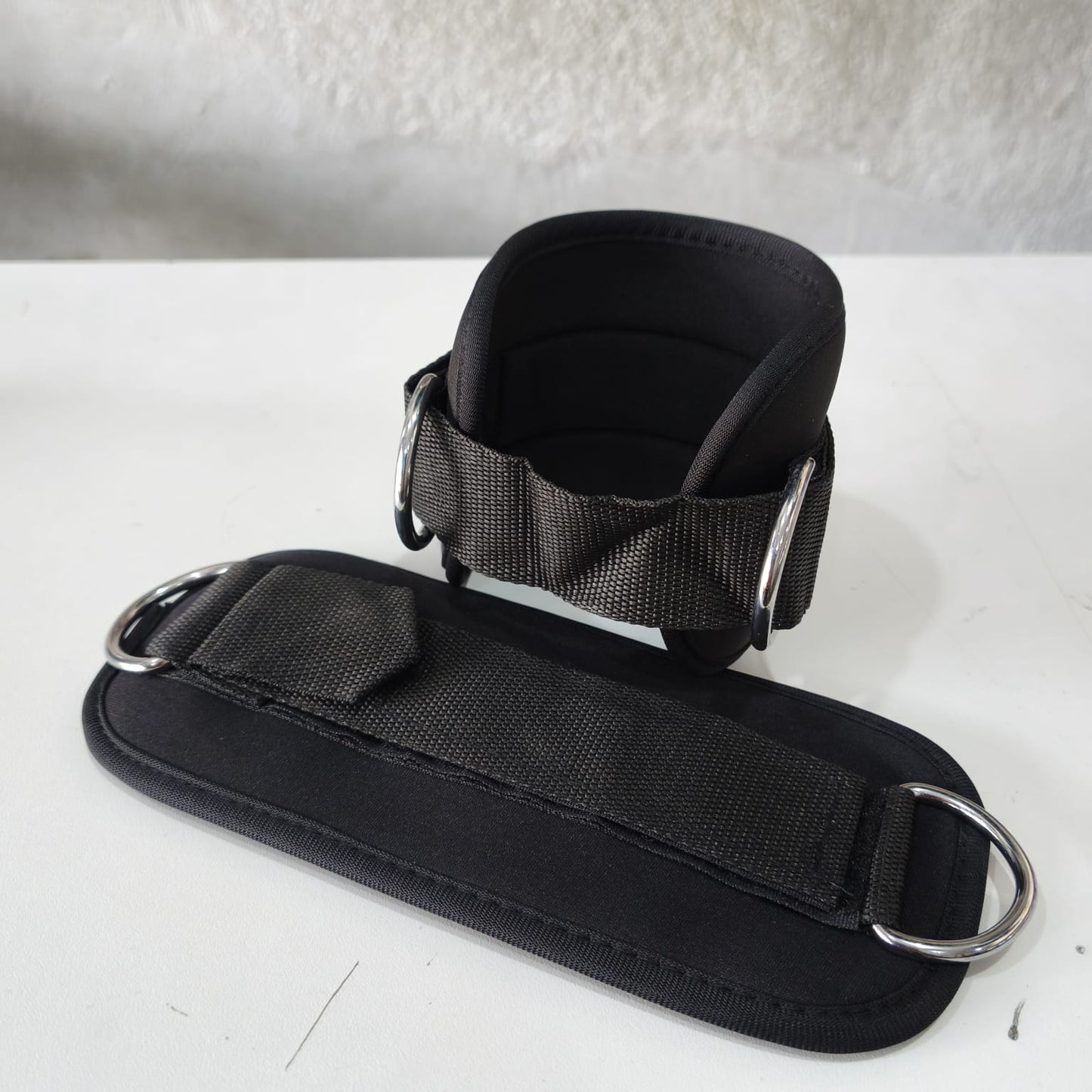 Par De Tobilleras Para Polea – Correas Acolchadas Con Anillo En D Para Glúteos Y Piernas