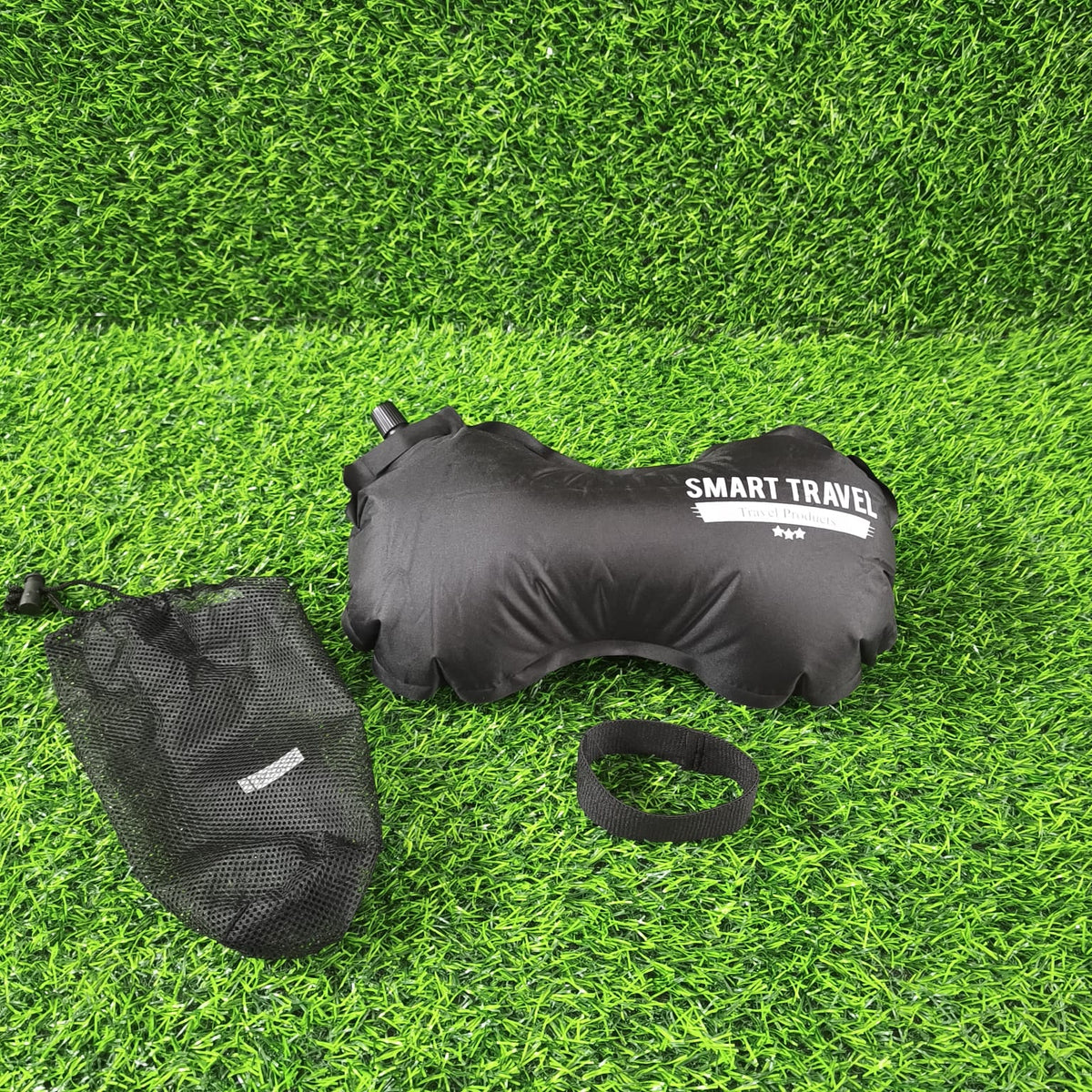 Almohada Lumbar Inflable SmartTravel Para Viajes – Soporte Ergonómico De Espalda Con Auto Inflado Y Correa Ajustable