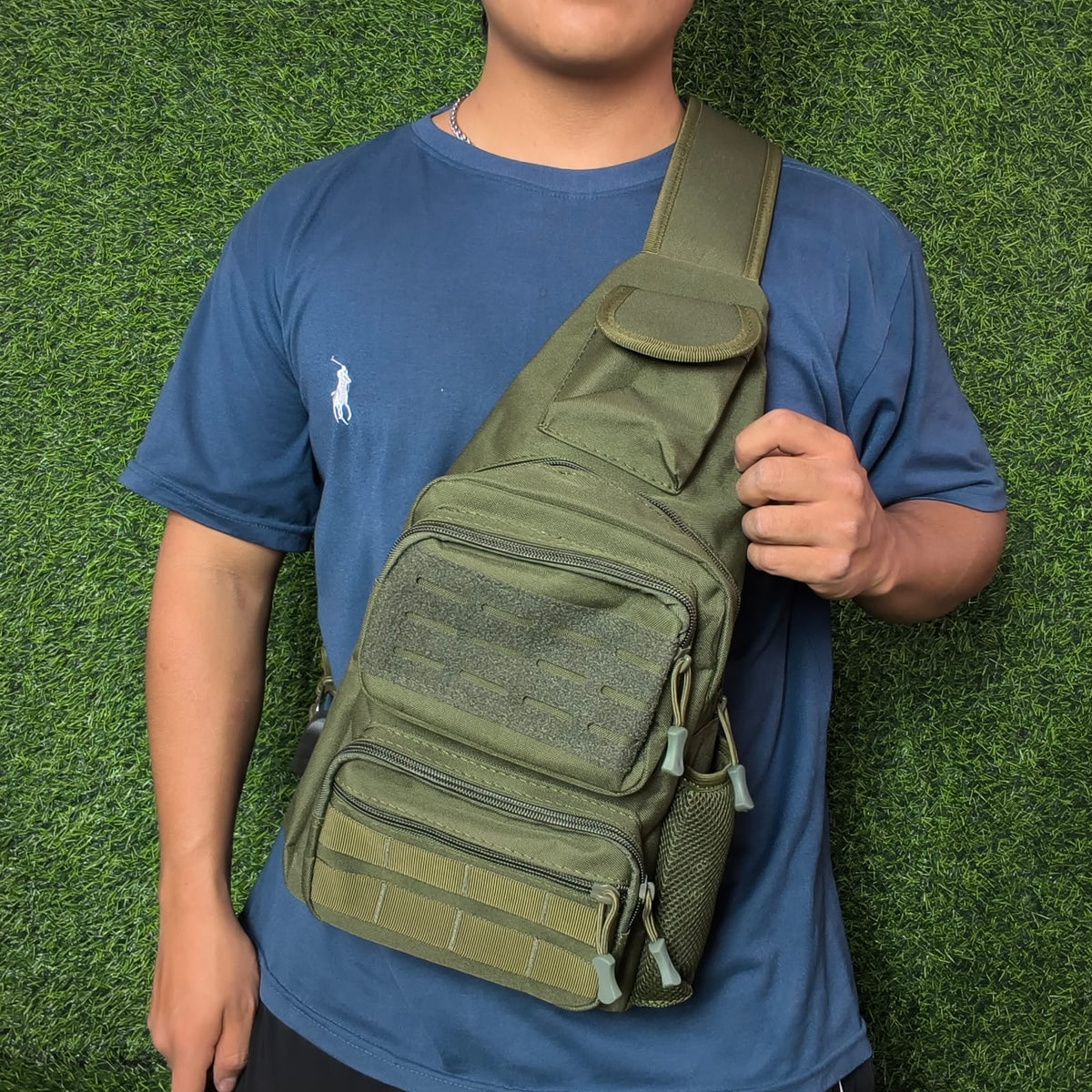 Mochila Pechera Táctica Con Puerto USB Y Sistema MOLLE – Bolso Cruzado Ambidiestro Multibolsillos