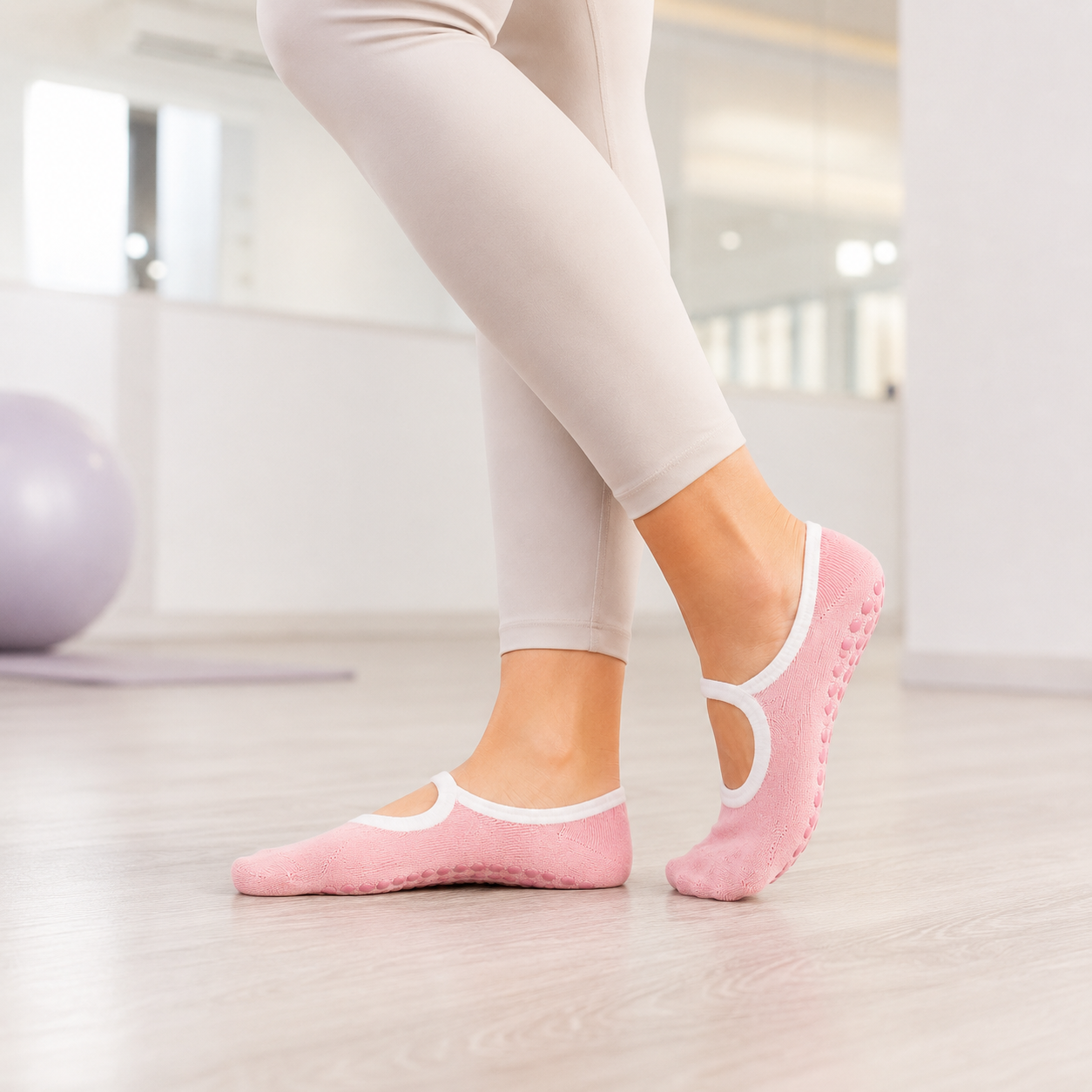 Medias de Yoga Antideslizantes con Ajuste al Tobillo para Pilates y Entrenamiento