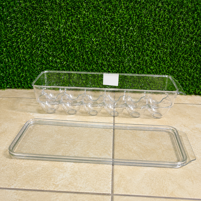 Organizador Contenedor De 12 Huevos Con Tapa – Transparente Apilable Y Sin BPA Para Refrigerador
