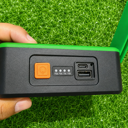Lámpara Reflector LED Solar Recargable Con Power Bank – 5 Modos De Luz Y Soporte Ajustable Para Camping Y Trabajo