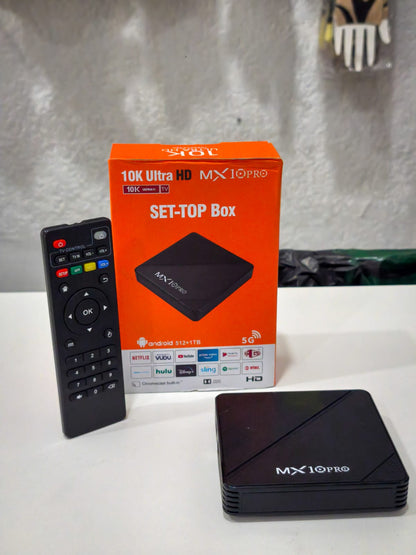 TV Box MX10 Pro Android 5G 1TB – Streaming 4K Ultra HD, Android 10, Wifi Dual Banda