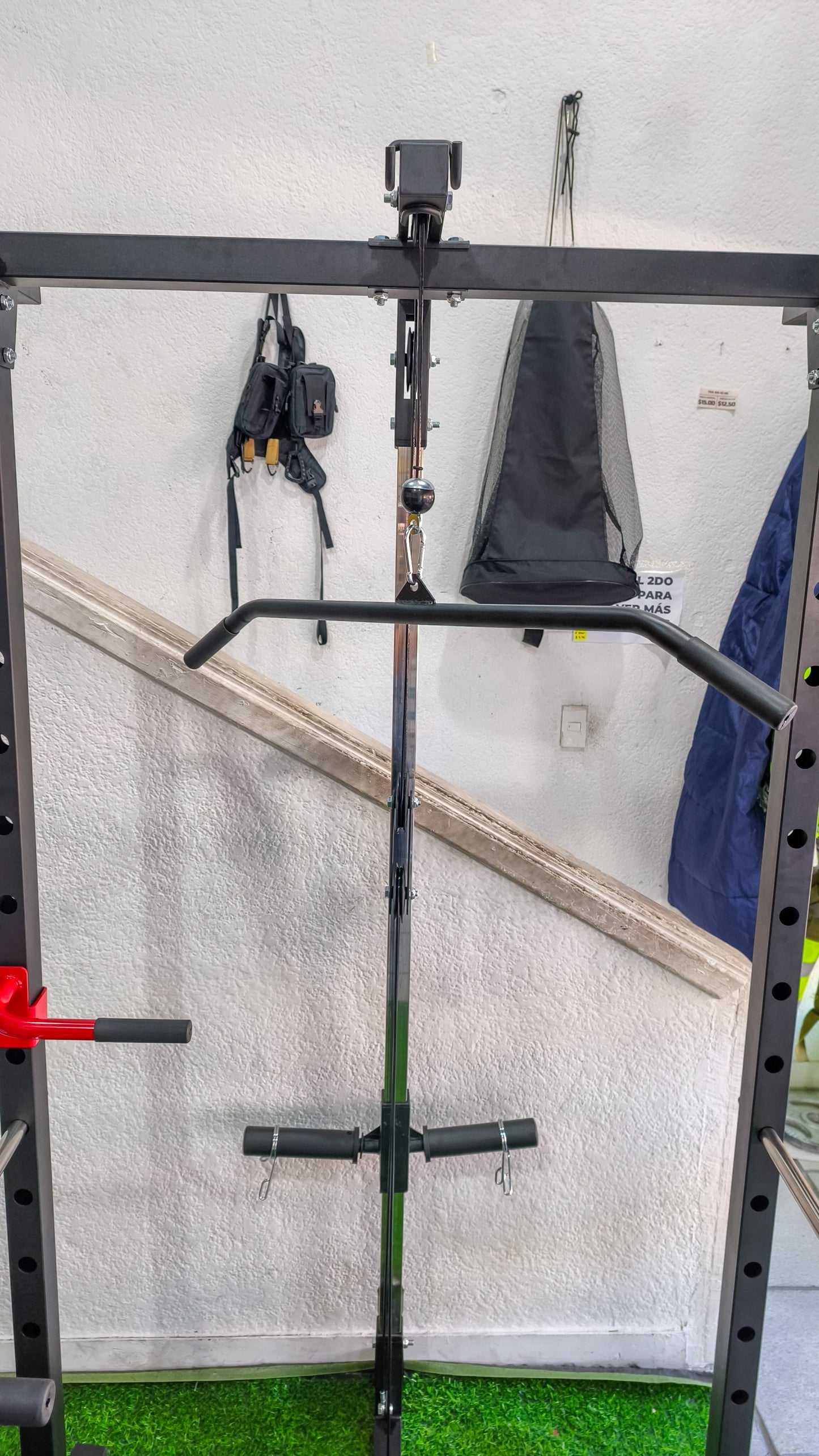 Jaula Rack Multifunción Con Polea Alta Y Baja, Dominadas Y Fondos – Estación Multifuncional De Entrenamiento Gym