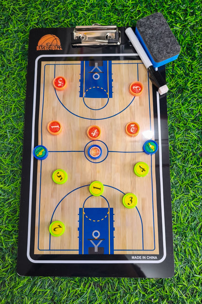 Tablero Táctico Magnético Para Basketball – Pizarra De Estrategias Con Imanes Para Entrenadores