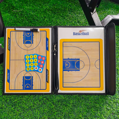 Pizarra Táctica Magnética De Básquetbol Plegable – Tablero Con 24 Fichas Y Marcador Para Entrenadores