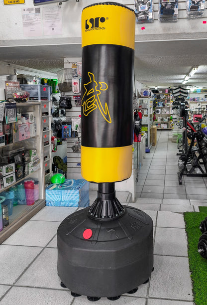 Saco de Box con Pedestal 170cm — Base Rellenable con 16 Ventosas de Succión | Sin Instalación