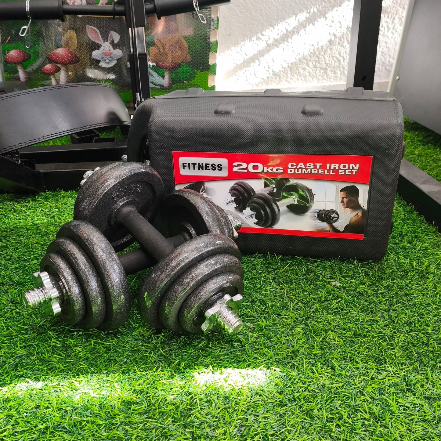 Mancuernas Regulables 20Kg Con Maletín – Set De Pesas Ajustables Con Tuerca De Seguridad Para Entrenamiento De Fuerza En Casa