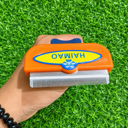 Peine Deslanador Para Mascotas Haimao – Cuchilla De Acero Inoxidable Para Eliminar Pelo Suelto En Perros Y Gatos De Pelo Largo O Corto
