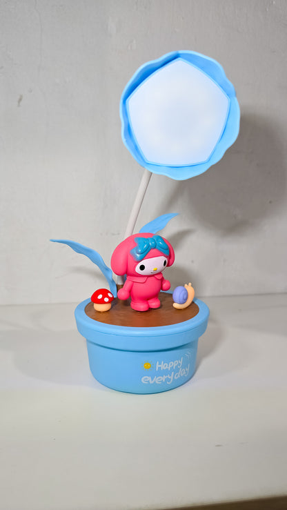 Lámpara Led De Escritorio Con Diseño De Maceta My Melody – Luz Blanca Regulable Con Brazo Flexible Y Decoración Infantil Para Niños