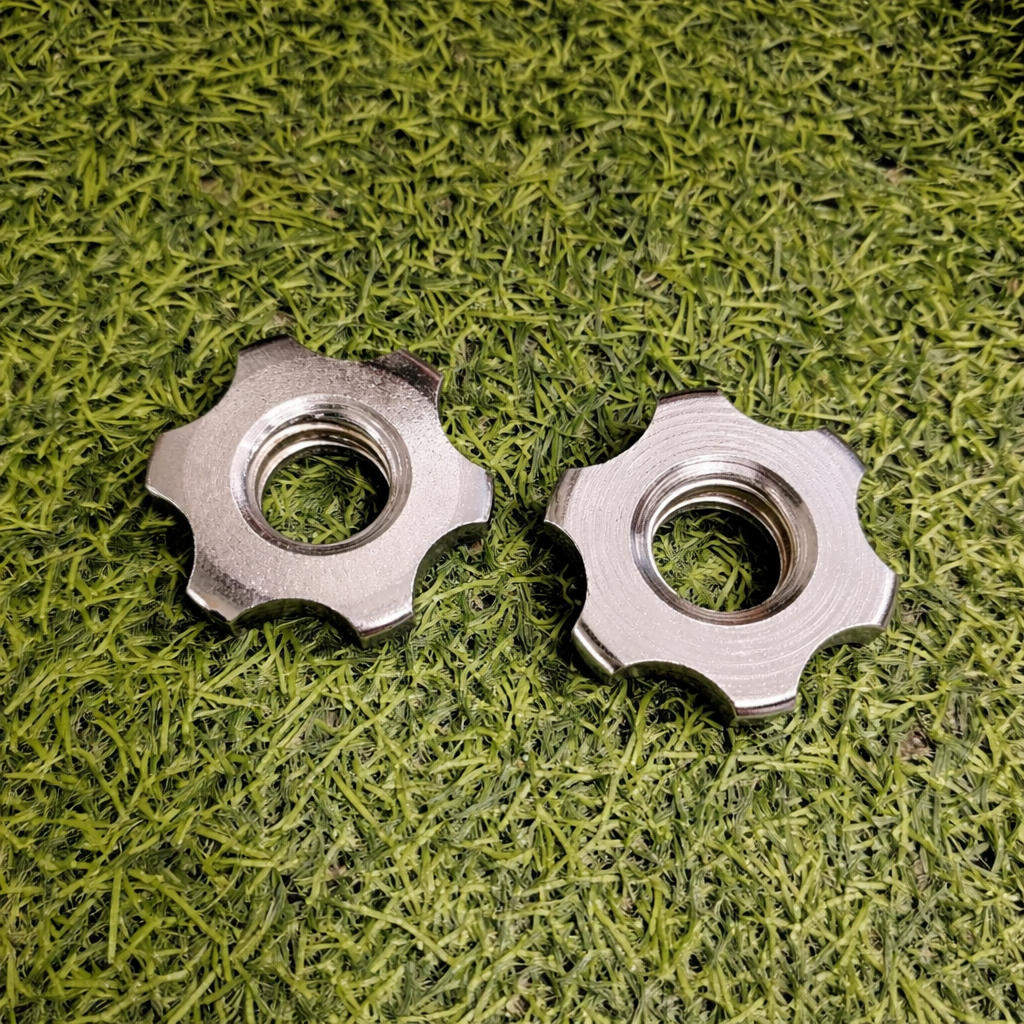 Seguros Tuerca Cromados Para Barra Estándar De 1 Pulgada – Par De Collares Metálicos Anticorrosión Para Mancuernas O Barras