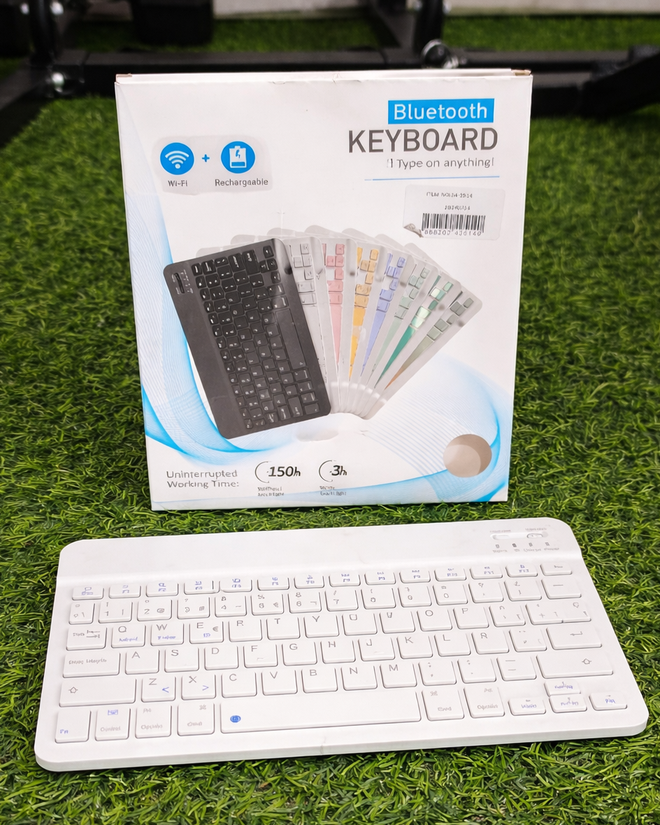 Teclado Bluetooth Recargable Portátil – Compatible Con Celulares, Tablets Y Laptops
