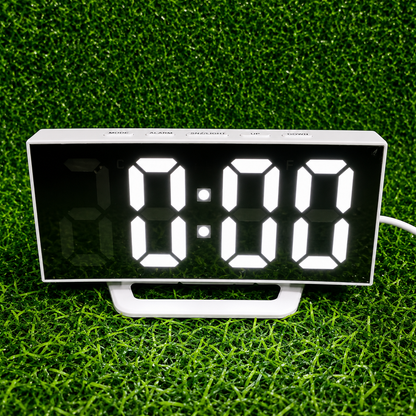Reloj Digital LED Tipo Espejo Con Pantalla Grande – Alarma, Termómetro Y Hora En Formato 12/24h