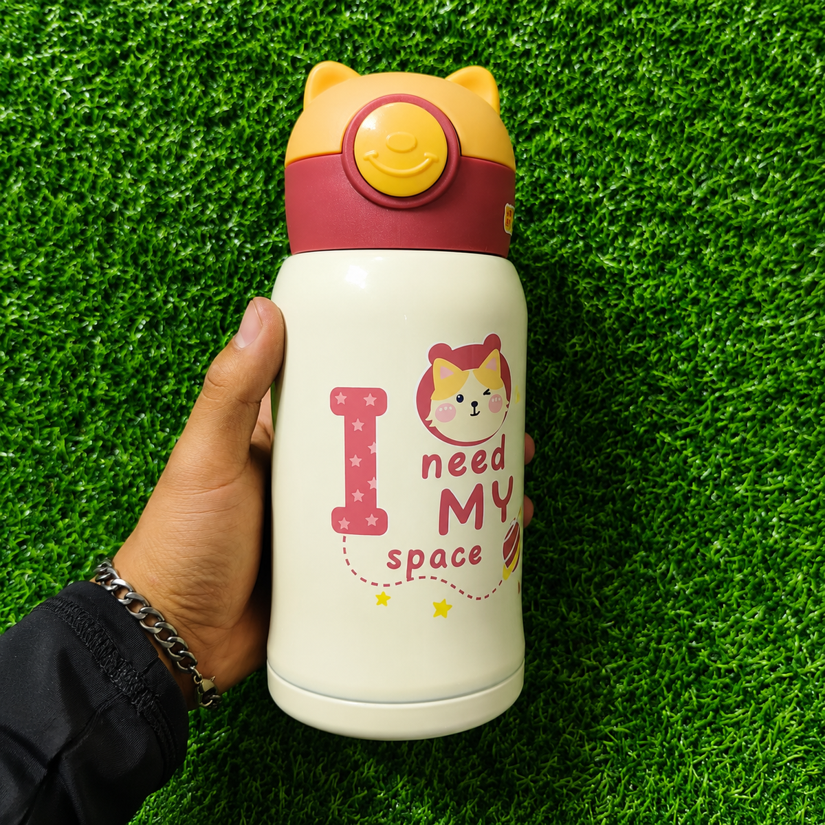 Termo Infantil 500ml De Acero Inoxidable Con Sorbete – Botella Térmica Con Bolso Y Correa