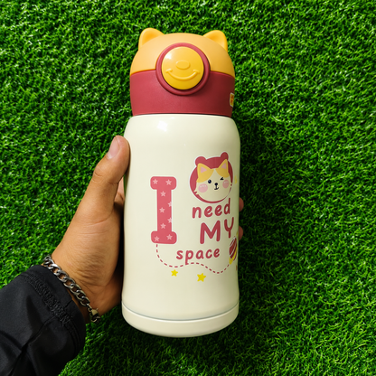 Termo Infantil 500ml De Acero Inoxidable Con Sorbete – Botella Térmica Con Bolso Y Correa